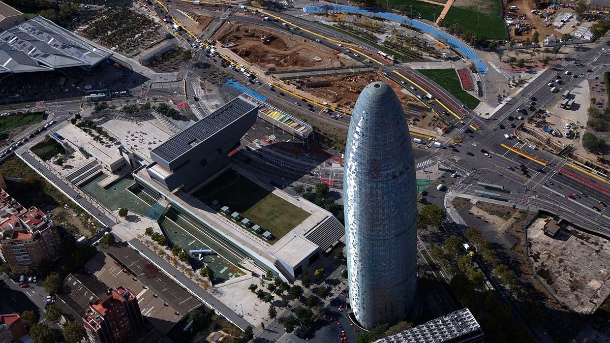 Vista aérea Plaza Glorias